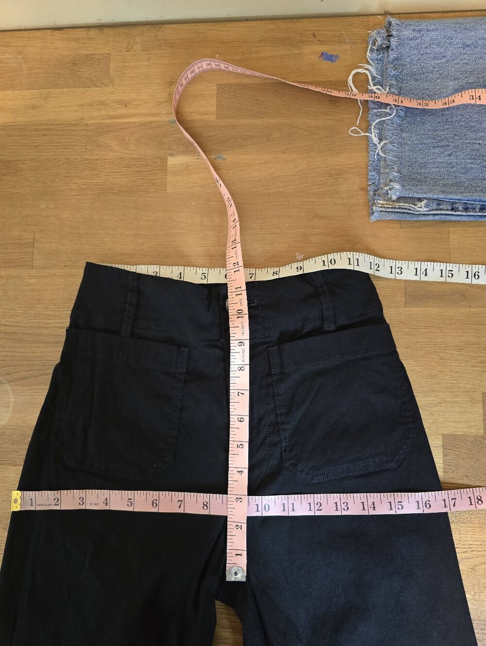 Maeve The Colette Pants Black Wide Leg Cropped High Rise Size 25 Magic Fabric - Picture 10 of 12